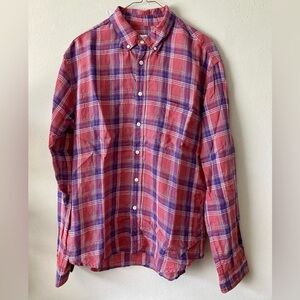 Corridor NYC linen plaid shirt. Made in USA